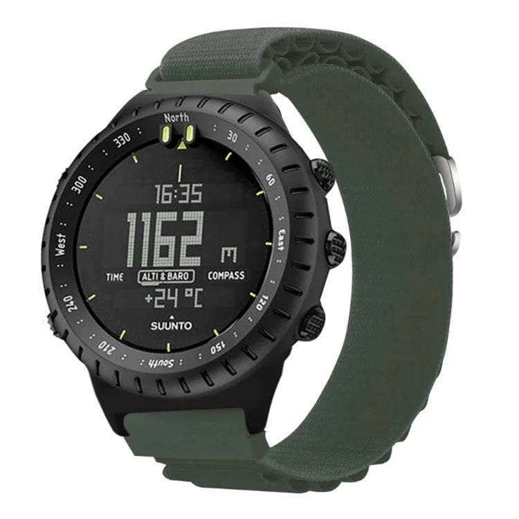For Suunto Core Watch Band 22mm Nylon Loop Adjustable Wrist Strap with Connector