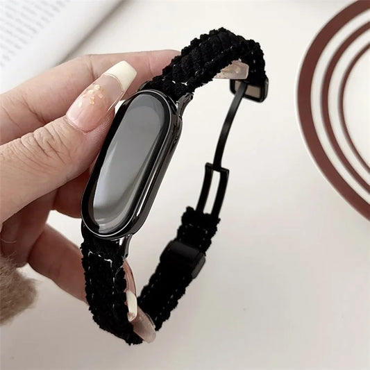 For Xiaomi Smart Band 8 Smartwatch Strap Corduroy Watch Band