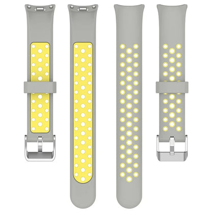 For Xiaomi Smart Band 8 Watch Straps Dual-Colors Silicone Band with Stainless Steel Connector