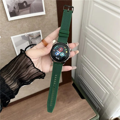 For Samsung Galaxy Watch3 45mm / Huawei Watch GT 4 46mm Band 22mm Woven Nylon+Silicone Watch Strap