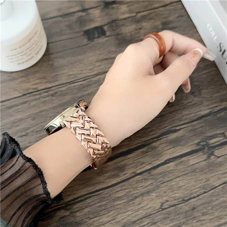 18mm V-shaped Zinc Alloy Watchband Metal Universal Replacement Watch Strap