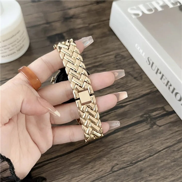 18mm V-shaped Zinc Alloy Watchband Metal Universal Replacement Watch Strap