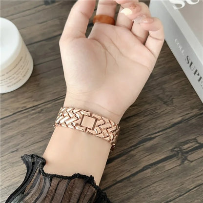 18mm V-shaped Zinc Alloy Watchband Metal Universal Replacement Watch Strap