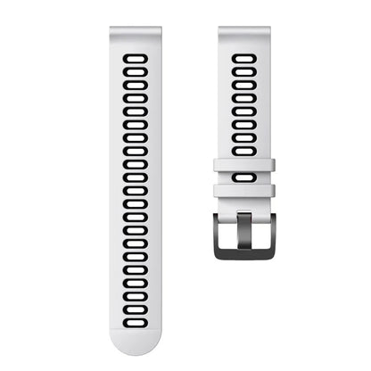 For Samsung Galaxy Watch6 Classic 47mm 43mm / GarminActive 5 Silicone Band 20mm Dual Color Watch Strap