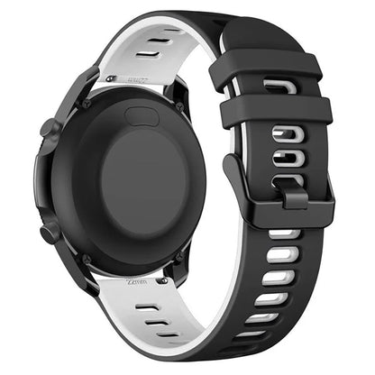 For Samsung Galaxy Watch6 Classic 47mm 43mm / GarminActive 5 Silicone Band 20mm Dual Color Watch Strap