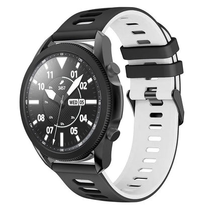 For Samsung Galaxy Watch6 Classic 47mm 43mm / GarminActive 5 Silicone Band 20mm Dual Color Watch Strap