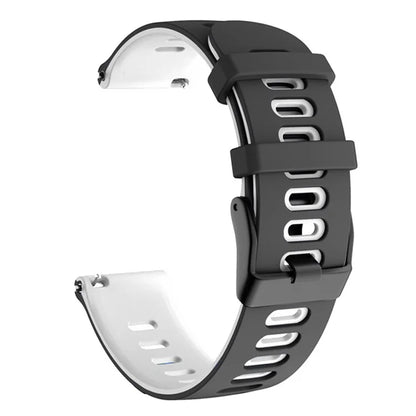 For Samsung Galaxy Watch6 Classic 47mm 43mm / GarminActive 5 Silicone Band 20mm Dual Color Watch Strap