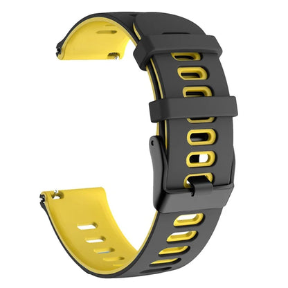 For Samsung Galaxy Watch6 Classic 47mm 43mm / GarminActive 5 Silicone Band 20mm Dual Color Watch Strap