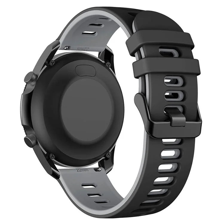For Samsung Galaxy Watch6 Classic 47mm 43mm / GarminActive 5 Silicone Band 20mm Dual Color Watch Strap
