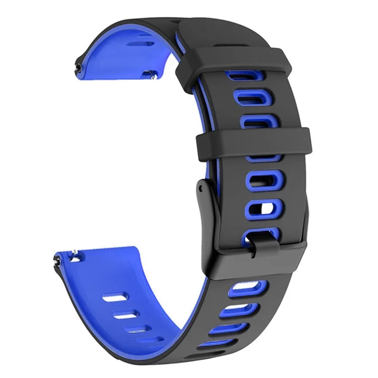 For Samsung Galaxy Watch6 Classic 47mm 43mm / GarminActive 5 Silicone Band 20mm Dual Color Watch Strap
