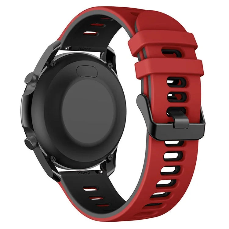 For Samsung Galaxy Watch6 Classic 47mm 43mm / GarminActive 5 Silicone Band 20mm Dual Color Watch Strap