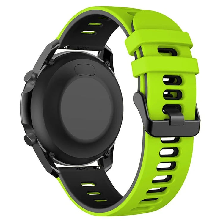 For Samsung Galaxy Watch6 Classic 47mm 43mm / GarminActive 5 Silicone Band 20mm Dual Color Watch Strap