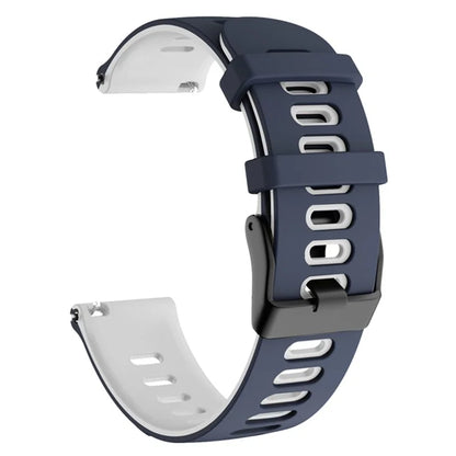 For Samsung Galaxy Watch6 Classic 47mm 43mm / GarminActive 5 Silicone Band 20mm Dual Color Watch Strap