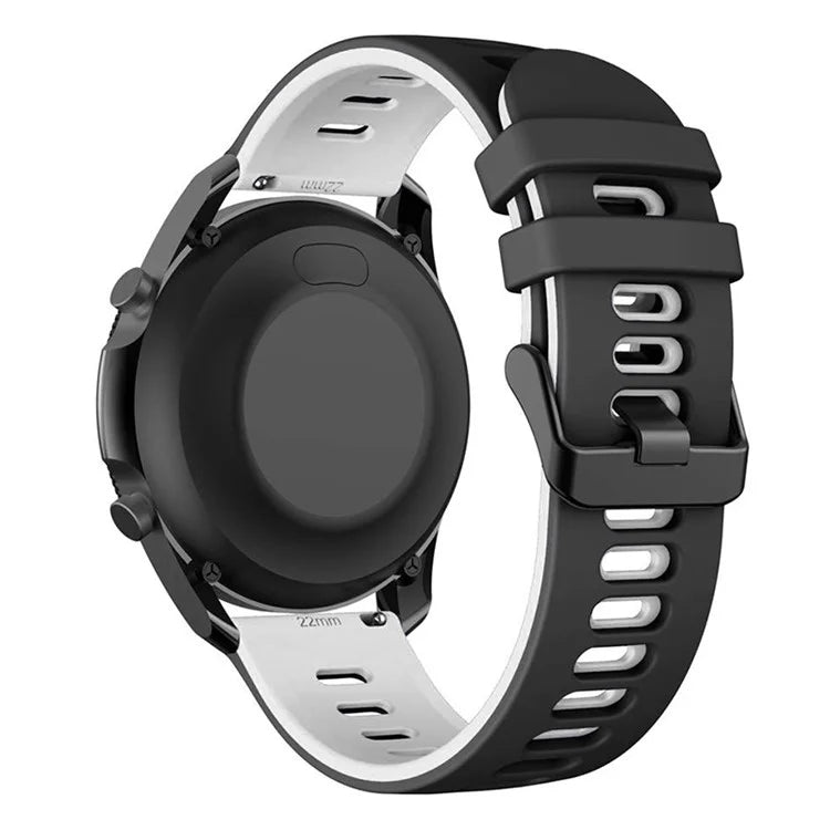 For Samsung Galaxy Watch3 45mm / Garmin Venu 3 Watch Strap 22mm Dual Color Silicone Watchband