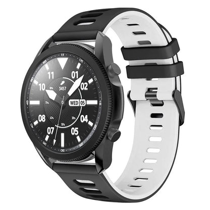 For Samsung Galaxy Watch3 45mm / Garmin Venu 3 Watch Strap 22mm Dual Color Silicone Watchband