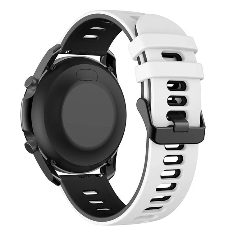 For Samsung Galaxy Watch3 45mm / Garmin Venu 3 Watch Strap 22mm Dual Color Silicone Watchband