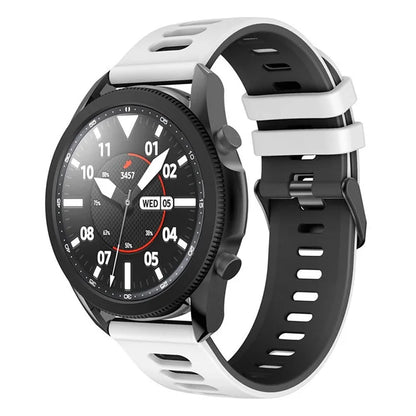 For Samsung Galaxy Watch3 45mm / Garmin Venu 3 Watch Strap 22mm Dual Color Silicone Watchband