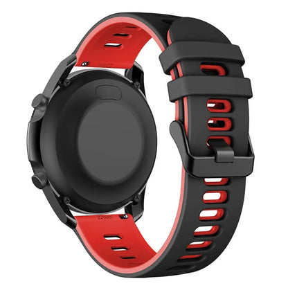 For Samsung Galaxy Watch3 45mm / Garmin Venu 3 Watch Strap 22mm Dual Color Silicone Watchband