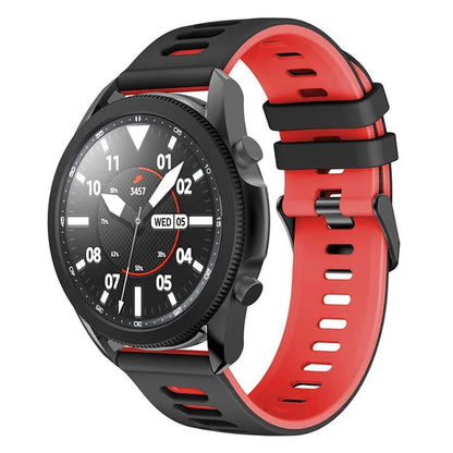For Samsung Galaxy Watch3 45mm / Garmin Venu 3 Watch Strap 22mm Dual Color Silicone Watchband