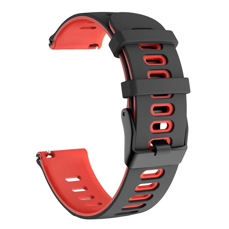 For Samsung Galaxy Watch3 45mm / Garmin Venu 3 Watch Strap 22mm Dual Color Silicone Watchband