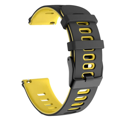 For Samsung Galaxy Watch3 45mm / Garmin Venu 3 Watch Strap 22mm Dual Color Silicone Watchband