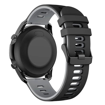 For Samsung Galaxy Watch3 45mm / Garmin Venu 3 Watch Strap 22mm Dual Color Silicone Watchband
