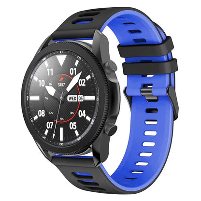 For Samsung Galaxy Watch3 45mm / Garmin Venu 3 Watch Strap 22mm Dual Color Silicone Watchband