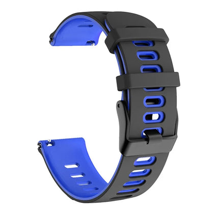 For Samsung Galaxy Watch3 45mm / Garmin Venu 3 Watch Strap 22mm Dual Color Silicone Watchband