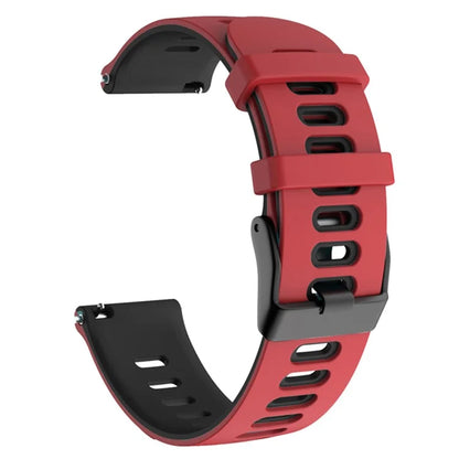 For Samsung Galaxy Watch3 45mm / Garmin Venu 3 Watch Strap 22mm Dual Color Silicone Watchband