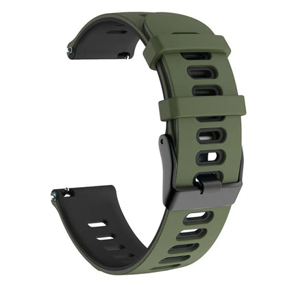 For Samsung Galaxy Watch3 45mm / Garmin Venu 3 Watch Strap 22mm Dual Color Silicone Watchband