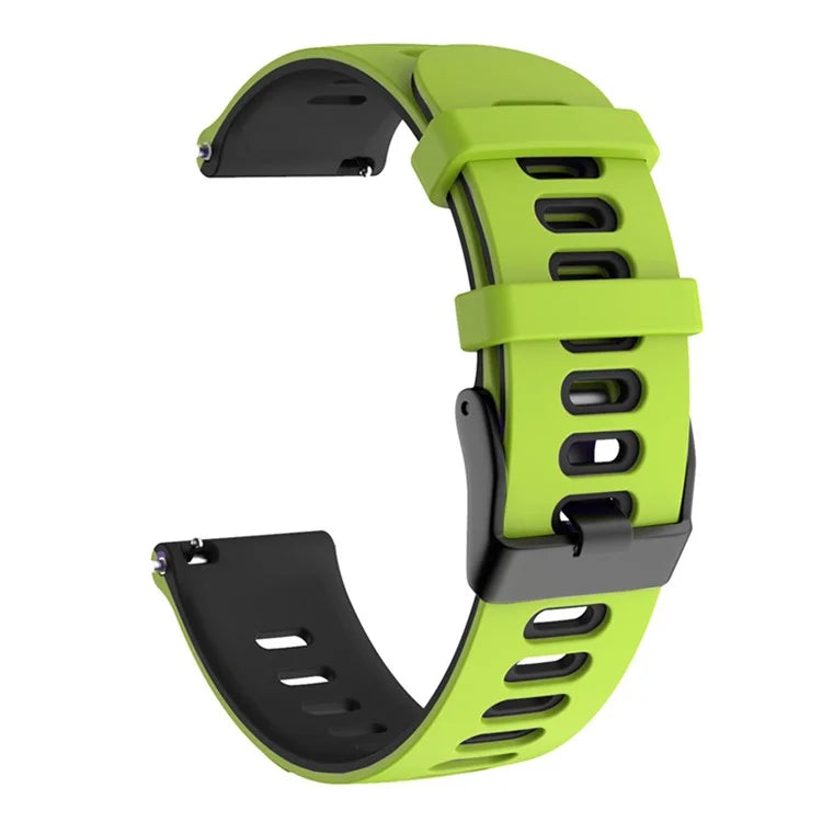 For Samsung Galaxy Watch3 45mm / Garmin Venu 3 Watch Strap 22mm Dual Color Silicone Watchband