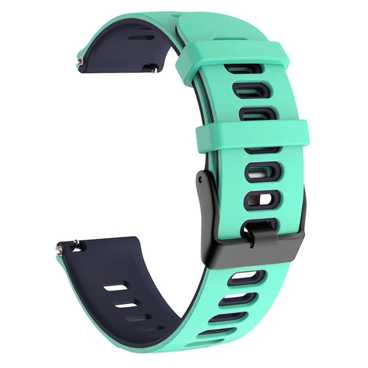 For Samsung Galaxy Watch3 45mm / Garmin Venu 3 Watch Strap 22mm Dual Color Silicone Watchband
