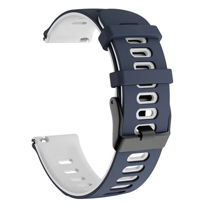For Samsung Galaxy Watch3 45mm / Garmin Venu 3 Watch Strap 22mm Dual Color Silicone Watchband