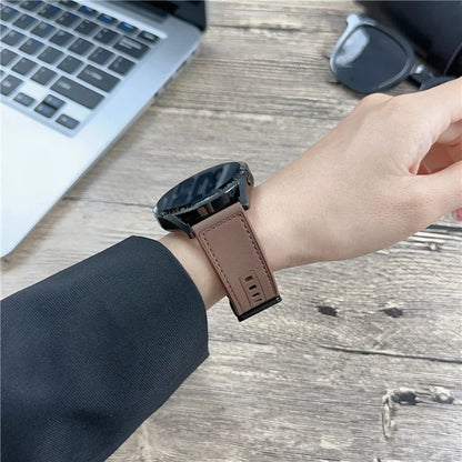 Universal 22mm PU Leather+Silicone Watch Band Replacement with Magnetic Folding Buckle