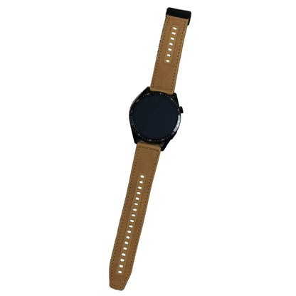 Universal 22mm PU Leather+Silicone Watch Band Replacement with Magnetic Folding Buckle