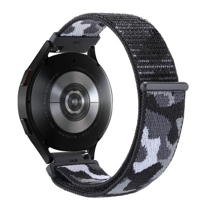 For Samsung Galaxy Watch3 45mm / Garmin Venu 3 Watch Band 22mm Nylon Loop Camouflage Strap