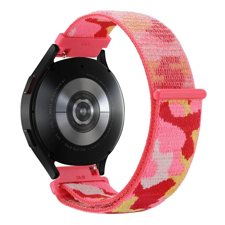 For Samsung Galaxy Watch3 45mm / Garmin Venu 3 Watch Band 22mm Nylon Loop Camouflage Strap