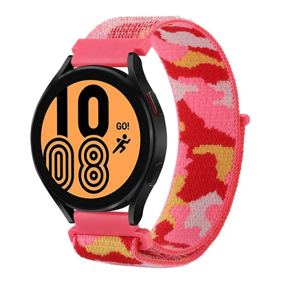 For Samsung Galaxy Watch3 45mm / Garmin Venu 3 Watch Band 22mm Nylon Loop Camouflage Strap