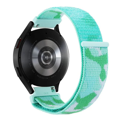 For Samsung Galaxy Watch3 45mm / Garmin Venu 3 Watch Band 22mm Nylon Loop Camouflage Strap