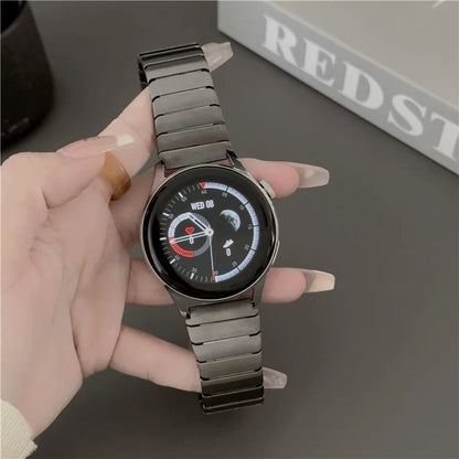 For Samsung Galaxy Watch3 45mm / Huawei Watch GT 4 46mm Band 22mm Stainless Steel Watch Strap