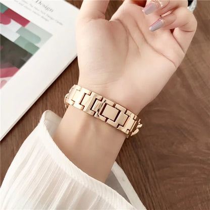 For Xiaomi Smart Band 8 Chain Strap Zinc Alloy Metal Smartwatch Bands with Connector