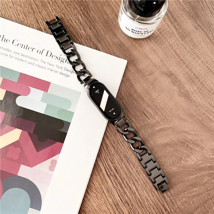For Xiaomi Smart Band 8 Chain Strap Zinc Alloy Metal Smartwatch Bands with Connector
