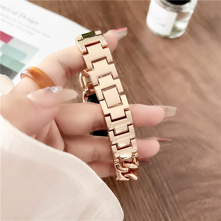 For Xiaomi Smart Band 8 Chain Strap Zinc Alloy Metal Smartwatch Bands with Connector