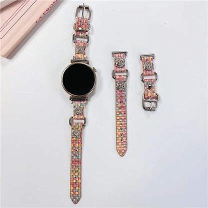 For Huawei Watch GT 4 41mm / Garmin Venu 3S Leather Watch Band 18mm Universal Straps