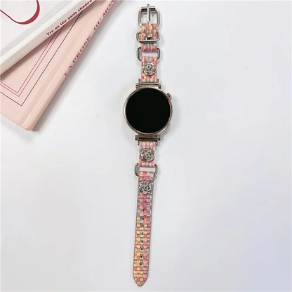 For Huawei Watch GT 4 41mm / Garmin Venu 3S Leather Watch Band 18mm Universal Straps