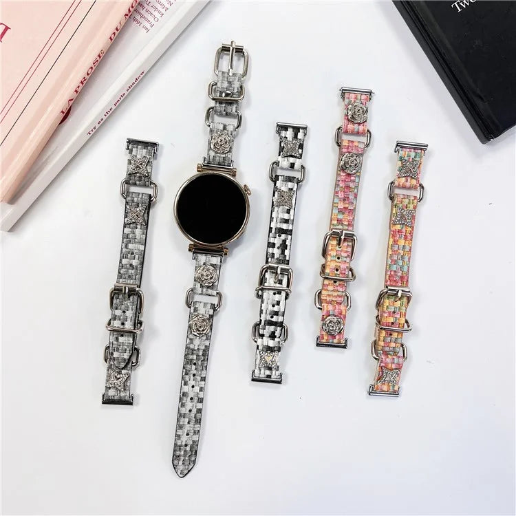 For Huawei Watch GT 4 41mm / Garmin Venu 3S Leather Watch Band 18mm Universal Straps