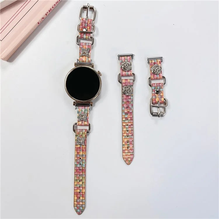 For Huawei Watch GT 4 41mm / Garmin Venu 3S Leather Watch Band 18mm Universal Straps