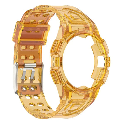 For Samsung Galaxy Watch4 40mm Silicone Watch Strap Wrist Band with Watch Case Orange
