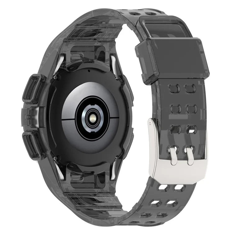 For Samsung Galaxy Watch4 40mm Silicone Watch Strap Wrist Band with Watch Case Black