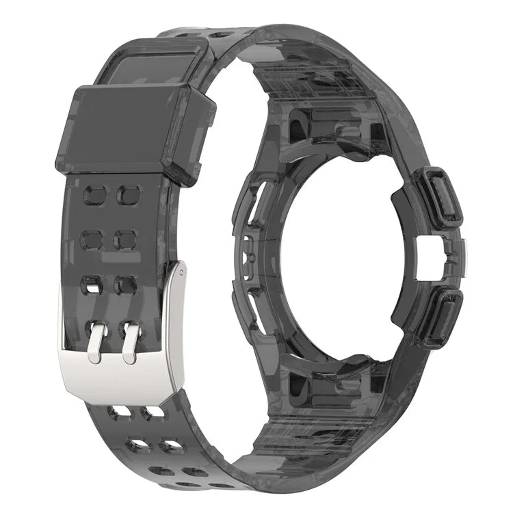 For Samsung Galaxy Watch4 40mm Silicone Watch Strap Wrist Band with Watch Case Black